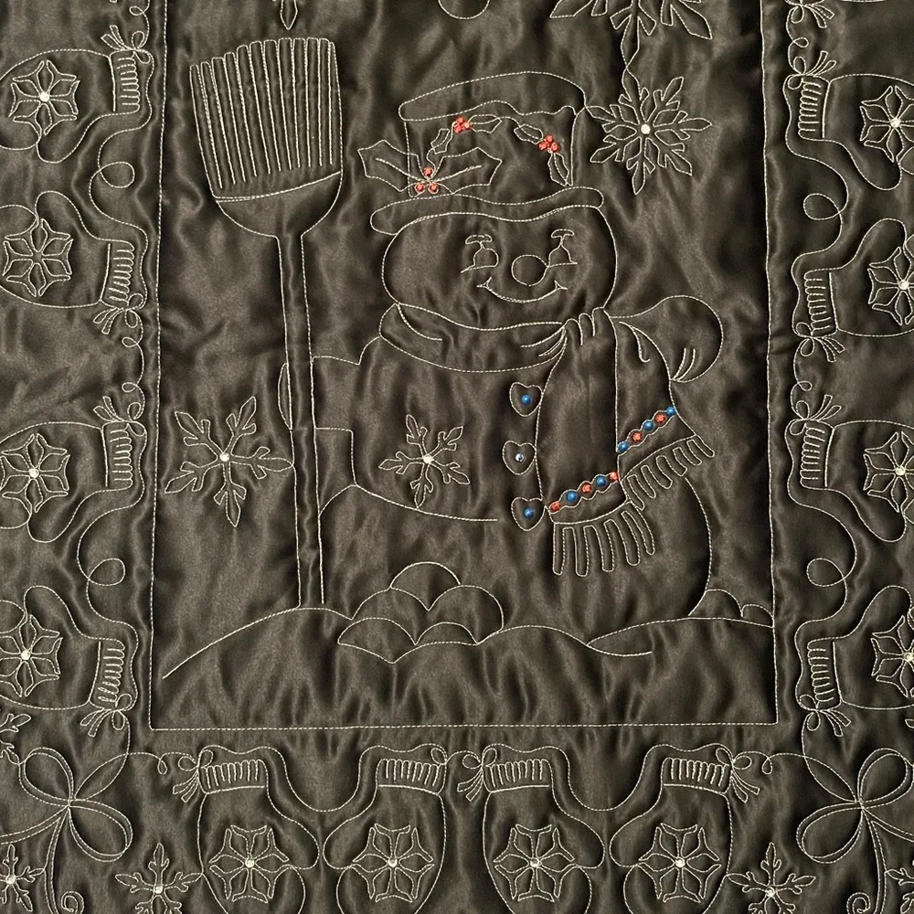 Christmas Beautiful Snowman Table Runner‎